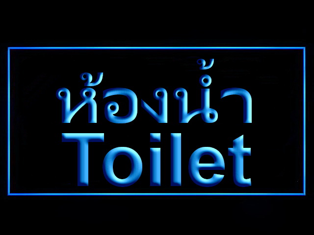 Thai Toilet wordmark LED sign
